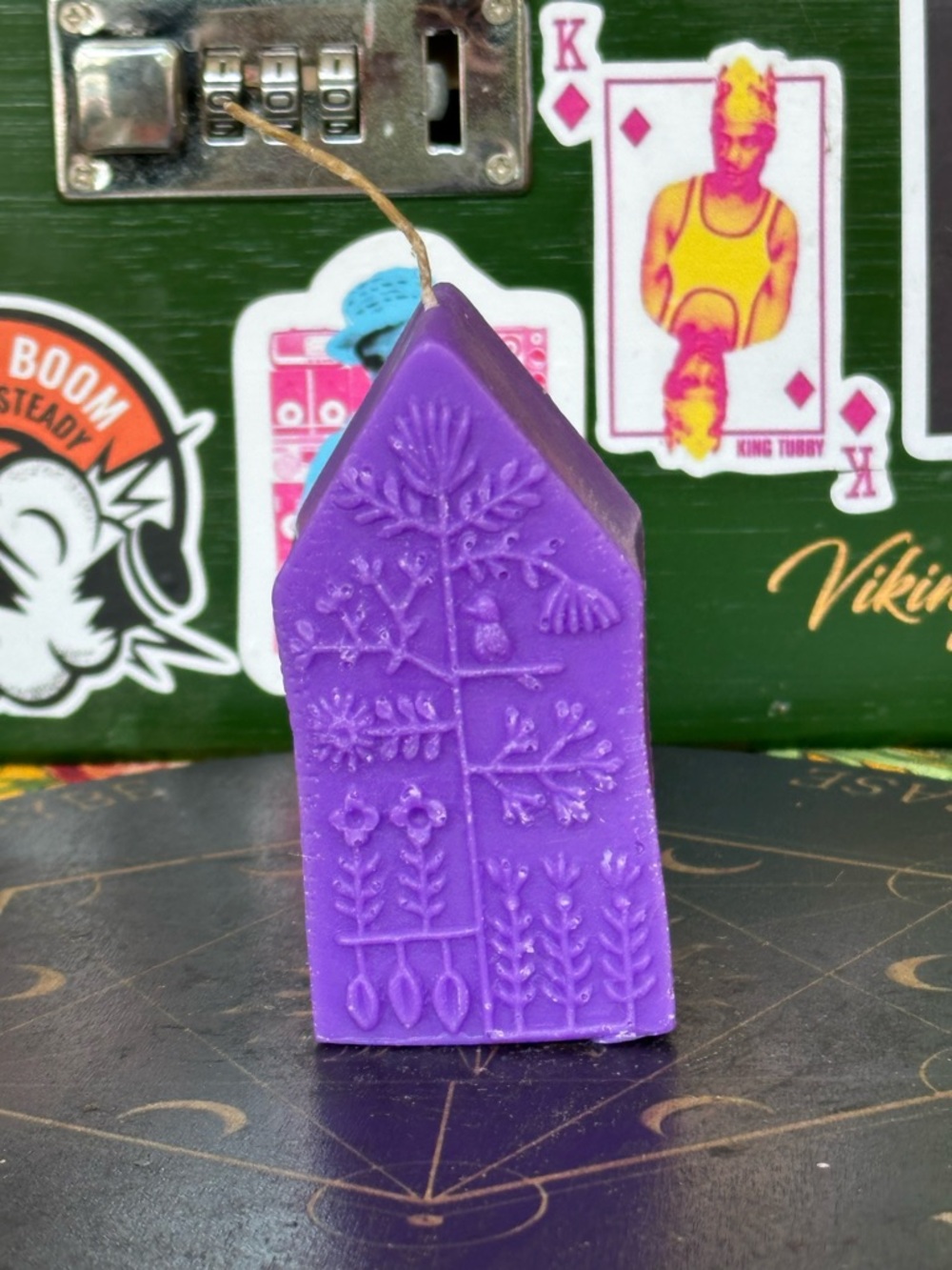 Purple Botanical House Candle